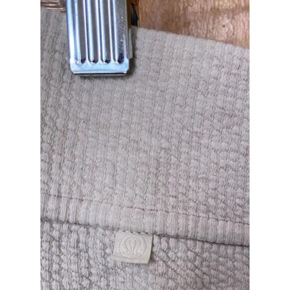 Lululemon Ribbed Straight Leg Super High Rise Crop Pants Heather White Opal 10 - Picture 5 of 8